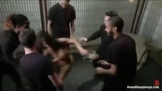 Five guys were kidnapped and mocked by a defenseless girl with rough toys