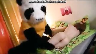 Plush Mishka was fucked by her pervert guy or vice versa
