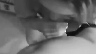The girl is not embarrassed to lick the dick and swallow sperm