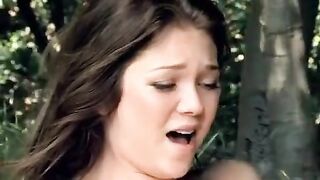 Two lesbian beauties are fucking on the city park during a picnic