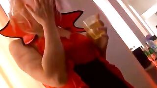 Student party turns into a Halloween orgy with sexy costumes and much more