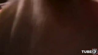 A student gets wild at a party with some hot Americans
