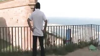 Group sex in public place with a camera recording