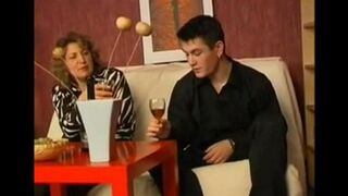 A mother got a little drunk and started to ride her son’s dick