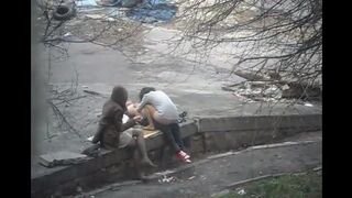 The guy photographed public sex with a girl on the street