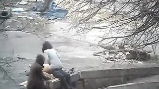 The guy photographed public sex with a girl on the street