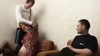 The mother, drunk and horny, slept with her son and his friend