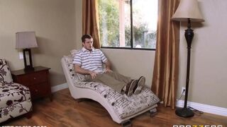 The neighbor was sleeping, so the husband planted his wife in him