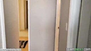 Student fucks a girl in the hostel, a wild party scene