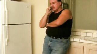 The old woman was fucking a young guy and got his cum