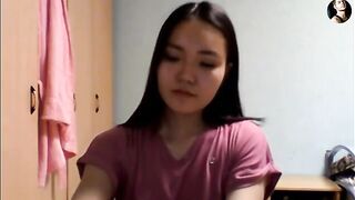 A man fucked a beautiful Kazakh girl during a Skype call