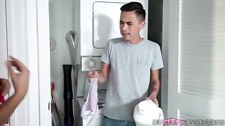 Hahaha… You’re sniffing my panties pervert! Come and smell!