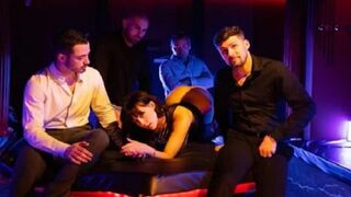 A pretty submissive Whitney is fucked by a bunch of guys at the party
