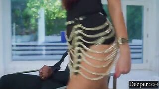 A man with a security post has sex with a disobedient girl