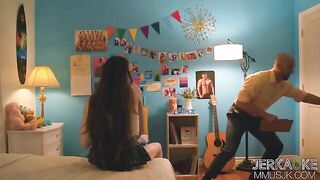 Freshman girl breaks the rule and fucks a professor