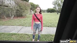 The model girl is desperate and looking for a way to earn some money