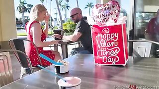 The man watched as his wife was fucked on Valentine's Day