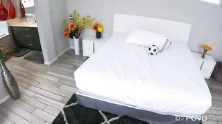 Horny coach fucked blonde babe, who took his cock in her pussy