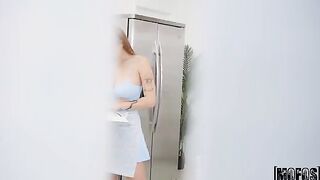 Natural tits recipe for a cock-pleasing treat with interracial action