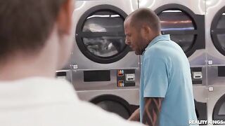 Doing the laundry is not as interesting as neighbor's hole