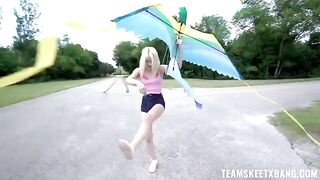 A young girl would like to have sex right in the nature