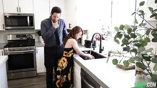 The babysitter got a little too close to her charge and his father