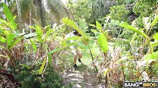 Babe fucked by a robust guy with intense passion outdoors