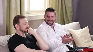 Airtight DP Housewarming Gift for Horny New Flat Mate. Double penetration action in a housewarming orgy