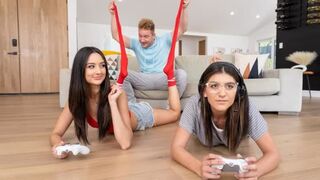 I fucked my boyfriend in the gamer room with my roommates