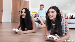 I fucked my boyfriend in the gamer room with my roommates