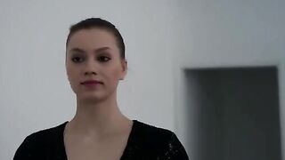 A guy enjoys anal sex right in the dance studio with a nice girl