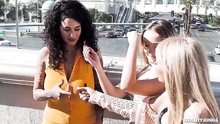 A sexy strip show from three hot girls who love each other very much