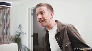 The girl seems to be impressed by the size of my cock