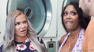 A hot chick is fucking in the laundry room part 3