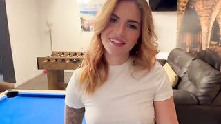 She played pool and lost, had to fuck