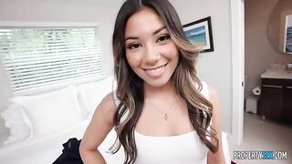 A hot girl is going to satisfy her boss in this video