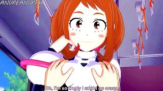 Deku fucks Ochaco in an intense scene
