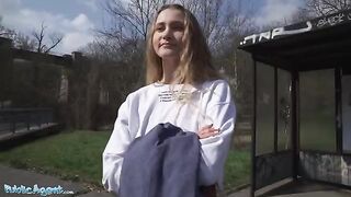 Ivi Rein, a cute Russian girl, gets fucked outdoors for cash