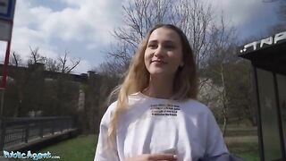 Ivi Rein, a cute Russian girl, gets fucked outdoors for cash