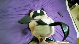 Bunny has long been dreaming of swallowing a dick