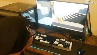 A cute couple challenges each other in a game with a sexual twist