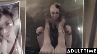 Gabbie Carter’s big tits bounce with her horny husband and wife