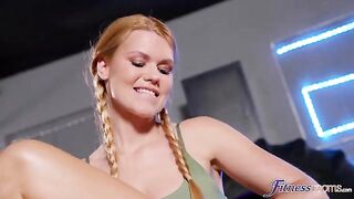 Redhead beauties are jumping with passion at the sports event