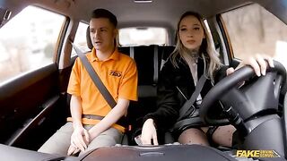 The man passed the exam after a blowjob in the car with a girl