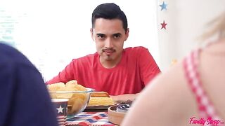 The secret of family happiness is in the kitchen, where everyone gets fucked