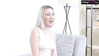 The girl was fucked hard in her pussy during the casting session