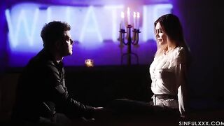 Romantic sex with a girl in an intimate setting with a boyfriend