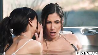 A day in paradise with a brunette and her intense blowjob skills