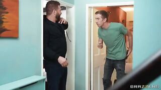 Guaranteed double orgasm from two guys fucking her in an intense threesome