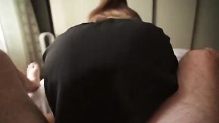My stepsister caught me jerking off with her panties
